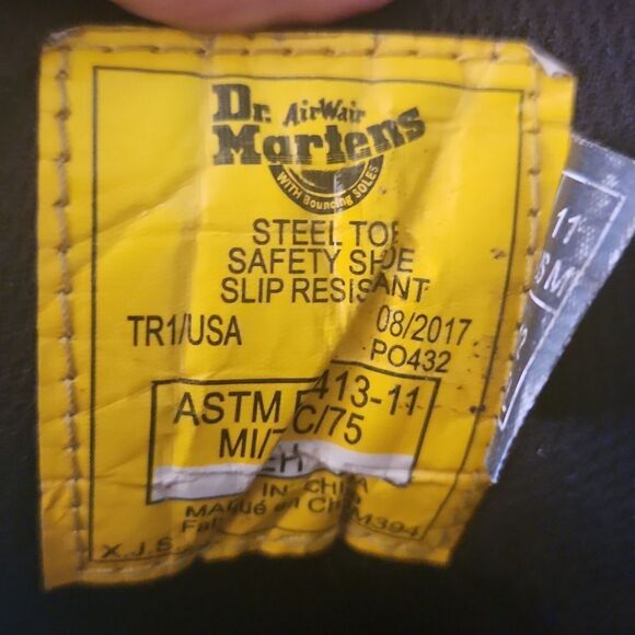 Doc Martens Air Wair Steel Toe Boots 11 - Picture 8 of 9